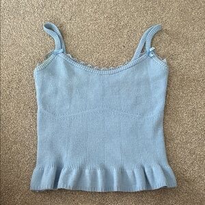 PacSun Sky Blue Ribbed Camisole